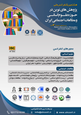 پوستر هشتمین کنفرانس ملی پژوهش های نوین در حوزه علوم انسانی و مطالعات اجتماعی ایران