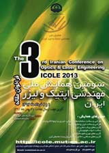 پوستر سومین همایش ملی مهندسی اپتیک و لیرز ایران