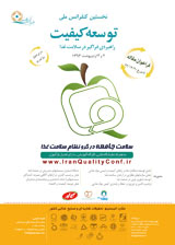 پوستر نخستین کنفرانس ملی توسعه کیفیت راهبردی فراگیر در سلامت غذا
