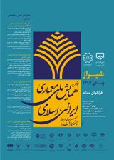 پوستر اولین همایش ملی معماری ایرانی، اسلامی (سیمای دیروز چشم انداز فردا)