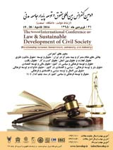پوستر دومین کنفرانس بین المللی حقوق و توسعه پایدار جامعه مدنی