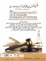 پوستر پنجمین کنفرانس بین المللی حقوق و توسعه پایدارجامعه مدنی