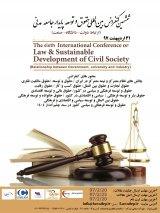 پوستر ششمین کنفرانس بین المللی حقوق و توسعه پایدارجامعه مدنی