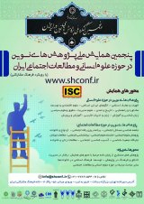پوستر پنجمین همایش ملی پژوهش های نوین در حوزه علوم انسانی و مطالعات اجتماعی ایران (با رویکرد فرهنگ مشارکتی)