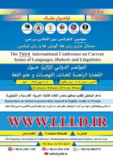 پوستر سومین کنفرانس بین المللی بررسی مسائل جاری زبان ها، گویش ها و زبان شناسی