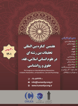 هفتمین کنگره بین المللی تحقیقات بین رشته ای در علوم انسانی اسلامی، فقه، حقوق و روانشناسی
