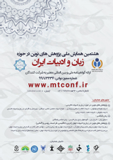 پوستر هشتمین همایش ملی پژوهش های نوین در حوزه زبان و ادبیات ایران