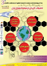 پوستر سومین کنفرانس علمی تحقیقات کاربردی در علوم و تکنولوژی ایران