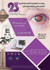 پوستر بیست و سومین کنگره سراسری انجمن علمی اپتومتری ایران