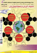 پوستر چهارمین کنفرانس علمی تحقیقات کاربردی در علوم و تکنولوژی ایران