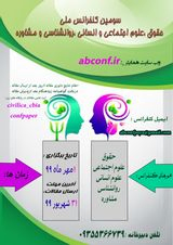 پوستر سومین کنفرانس ملی حقوق،علوم اجتماعی و انسانی،روانشناسی و مشاوره