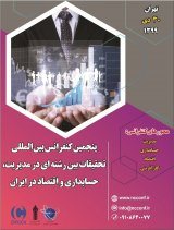 پوستر پنجمین کنفرانس بین المللی تحقیقات بین رشته ای در مدیریت، حسابداری و اقتصاد در ایران