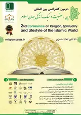 پوستر دومین کنفرانس بین المللی دین، معنویت و سبک زندگی جهان اسلام