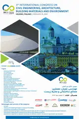 پوستر سومین کنگره بین المللی مهندسی عمران، معماری، مصالح ساختمانی و محیط زیست