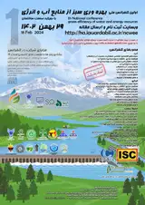 پوستر اولین کنفرانس ملی بهره وری سبز از منابع آب و انرژی