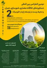 پوستر دومین کنفرانس بین المللی دستاوردهای خلاقانه معماری، شهرسازی، عمران و محیط زیست در توسعه پایدار خاورمیانه
