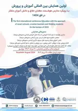 پوستر اولین همایش بین المللی آموزش و پرورش با رویکرد مدارس هوشمند، معلمان خلاق و دانش آموزان متفکر در افق ۱۴۰۴