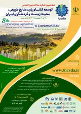 پوستر هشتمین کنگره سالانه بین المللی توسعه کشاورزی، منابع طبیعی، محیط زیست و گردشگری ایران
