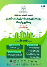 پوستر نخستین کنفرانس بین المللی بهینه سازی مصرف انرژی در ساختمان و صنایع وابسته