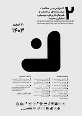پوستر دومین کنفرانس ملی مطالعات میان رشته ای در ادبیات و هنرهای کاربردی، موسیقی، نمایش و سینما