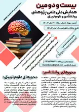 پوستر بیست و دومین همایش ملی علمی پژوهشی روانشناسی و علوم تربیتی