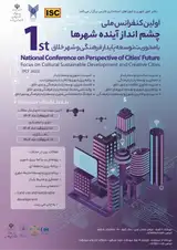 پوستر اولین کنفرانس ملی چشم انداز آینده شهرها با محوریت توسعه پایدار فرهنگی و شهر خلاق