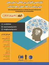 پوستر شانزدهمین کنفرانس بین المللی دستاوردهای نوین پژوهشی در فقه، حقوق و علوم انسانی