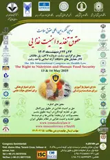 پوستر سومین کنگره بین المللی حقوق سلامت حقوق تغذیه و امنیت غذایی