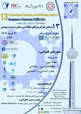 پوستر سیزدهمین کنفرانس بین المللی مطالعات بین رشته ای در مدیریت و مهندسی