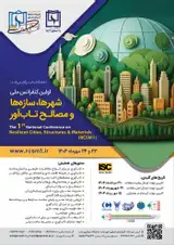 پوستر اولین کنفرانس ملی شهرها، سازه ها و مصالح تاب آور