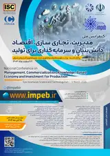 پوستر کنفرانس سالانه ملی مدیریت، تجاری سازی، اقتصاد دانش بنیان و سرمایه گذاری برای تولید