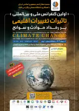پوستر اولین کنفرانس ملی و بین المللی تاثیرات تغییرات اقلیمی بر رخداد حوادث و سوانح
