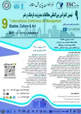 پوستر نهمین کنفرانس بین المللی مطالعات مدیریت، فرهنگ و هنر