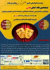 پوستر پنجمین همایش ملی پژوهش در تئاتر درسی، ارتباطات فرهنگی و جامعه شناسی آموزش و پرورش
