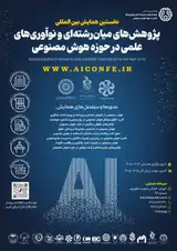 پوستر اولین همایش بین المللی پژوهش های میان رشته ای و نوآوری های علمی در حوزه هوش مصنوعی