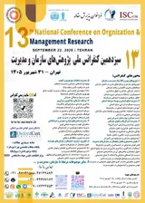 پوستر سیزدهمین کنفرانس ملی پژوهش های سازمان و مدیریت