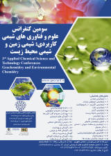 پوستر سومین کنفرانس علوم و فناوری های شیمی کاربردی: شیمی زمین و شیمی محیط زیست