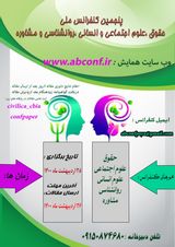 پوستر پنجمین کنفرانس ملی حقوق، علوم اجتماعی و انسانی، روانشناسی و مشاوره