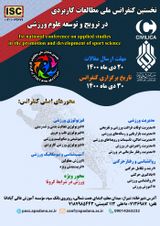 پوستر نخستین کنفرانس ملی مطالعات کاربردی در ترویج و توسعه علوم ورزشی