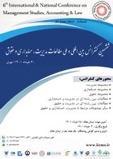 پوستر ششمین کنفرانس بین المللی و ملی مطالعات مدیریت، حسابداری و حقوق