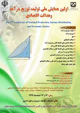 پوستر اولین همایش ملی تولید، توزیع درآمد و عدالت اقتصادی