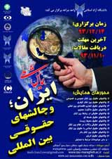 پوستر همایش ملی ایران و چالش های حقوقی بین المللی
