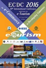 پوستر دهمین کنفرانس بین المللی تجارت الکترونیک ECDC۲۰۱۶ با رویکرد بر E-Tourism