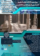 پوستر چهارمین کنگره ملی شیمی و نانوشیمی از پژوهش تا فناوری
