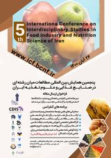 پوستر پنجمین همایش بین المللی مطالعات میان رشته ای در صنایع غذایی و علوم تغذیه ایران