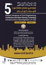 پوستر پنجمین کنگره سالانه توسعه زیر ساخت های فناور مهندسی عمران، معماری و شهرسازی ایران