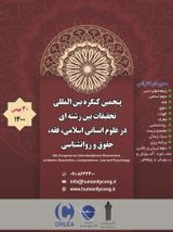 پوستر پنجمین کنگره بین المللی تحقیقات بین رشته ای در علوم انسانی اسلامی، فقه، حقوق و روانشناسی