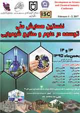 پوستر نخستین همایش ملی توسعه در علوم و صنایع شیمیایی