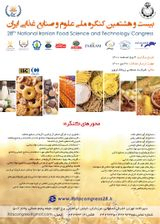 پوستر بیست و هشتمین کنگره ملی علوم و صنایع غذایی ایران