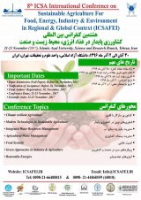 پوستر هشتمین کنفرانس بین المللی کشاورزی پایدار در محیط زیست، غذا، انرژی و صنعت